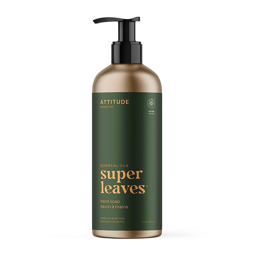 Attitude Super Leaves Hand Soap, Petitgrain and Jasmine, 16 Oz